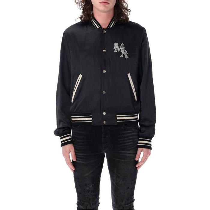 아미리 로고 프린트 봄버 재킷 남자자켓 24SS AMOUVY1004P BLACK