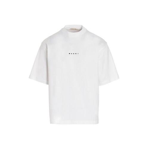 마르니 남자티셔츠 로고 프린트 셔츠 [NEWSEASON] WHITE HUMU0223P1USCS87LOW01