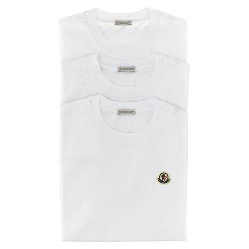 몽클레어 남자티셔츠 3팩 로고 패치 셔츠 [NEWSEASON] WHITE 8C00025829H8001