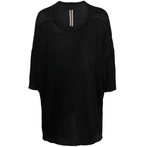 릭오웬스 남자티셔츠 블랙 셔츠 인 코튼 24SS RR01D3283 UC09