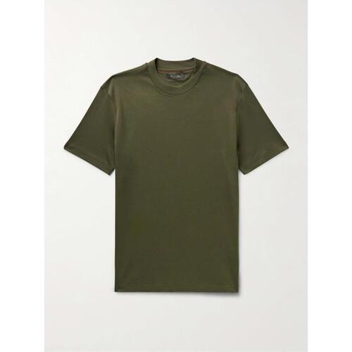 로로피아나 남자티셔츠 LORO` 코튼 져지 셔츠 포 24SS 1647597329322541