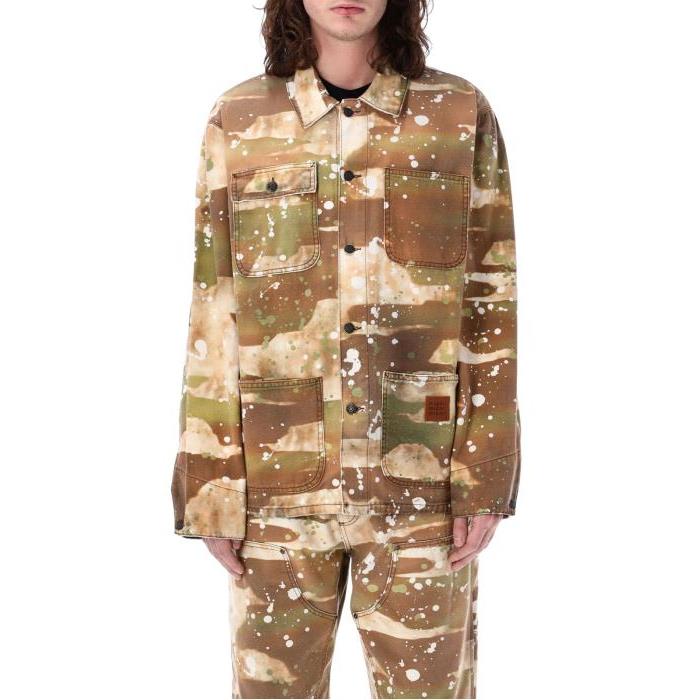 카무플라주 프린트 페인트 스플래터 재킷