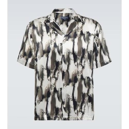 프레스코볼 카리오카 남자셔츠 프린트 실크 볼링 셔츠 24SS P00909525