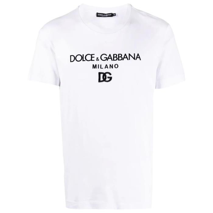 돌체앤가바나 남자티셔츠 `DG` 자수 셔츠 24SS G8PD7ZG7B9X W0800 BIANCO OTTICO