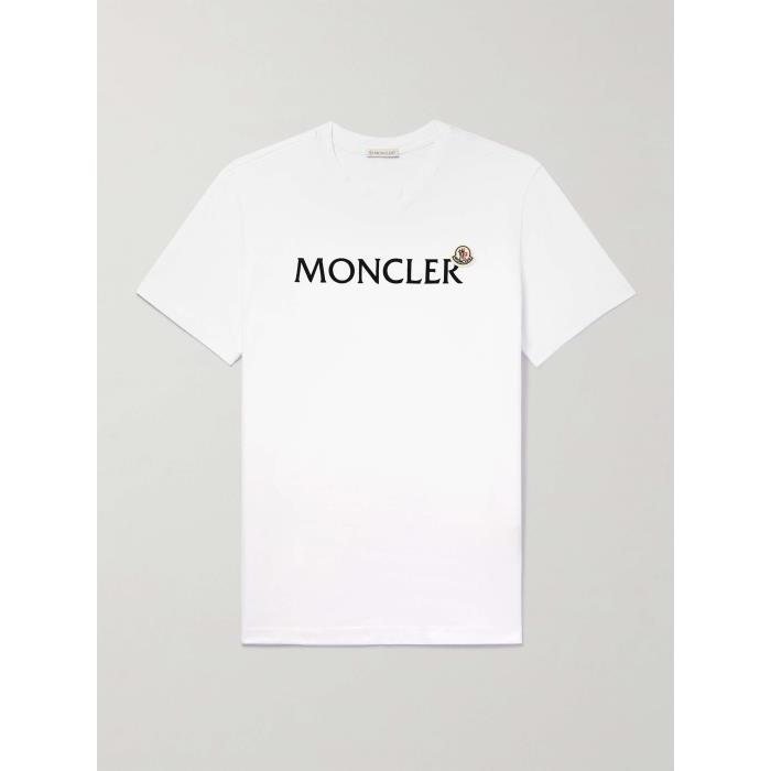 몽클레어 남자티셔츠 로고 플락 코튼 져지 셔츠 포 24SS 1647597335597782