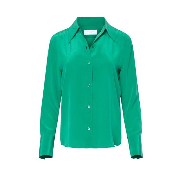 이큅먼트 여자셔츠 LEONA` 롱 슬리브 실크 셔츠 24SS EQU26994GEE