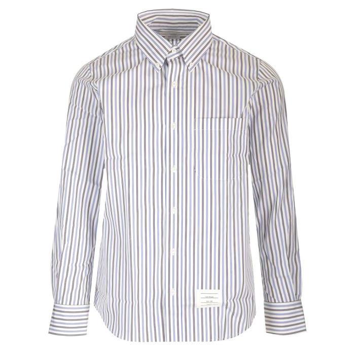 톰브라운 남자셔츠 스트라이프 포플린 셔츠 24SS MWL272A-F0552415