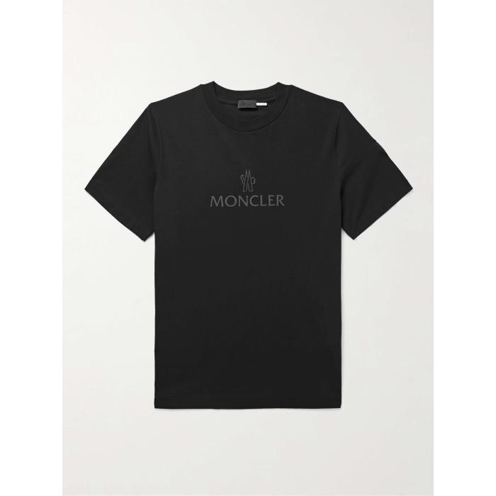 몽클레어 남자티셔츠 메쉬 트림 로고 프린트 코튼 져지 셔츠 포 24SS 1647597295553814