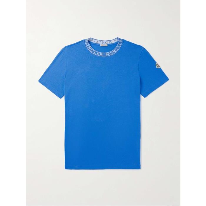 몽클레어 남자티셔츠 슬림 핏 로고 코튼 져지 셔츠 포 24SS 1647597323594532