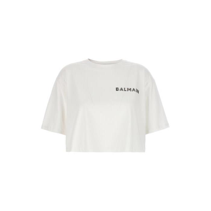 발망 티셔츠 로고 크롭 셔츠 [SS2024] WHITE CF1EE020BC61GAC