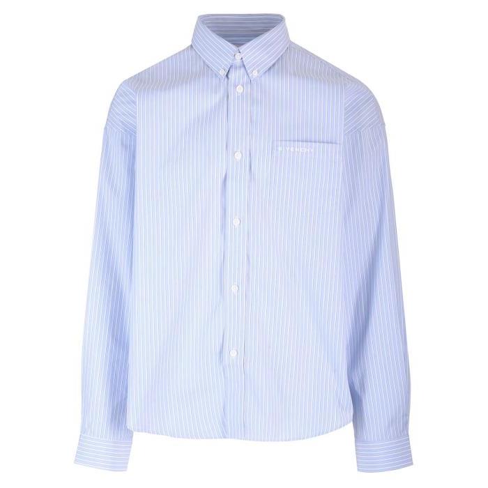 지방시 남자셔츠 롱 슬리브 셔츠 포켓 코튼 라이트 블루 24SS BM60ZW15F0452