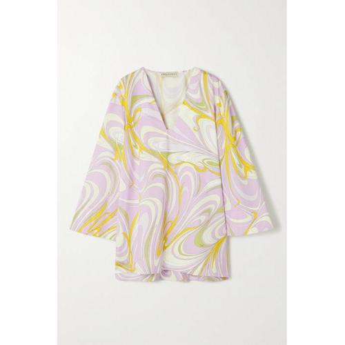 에밀리오푸치 수영복 프린트 오가닉 코튼 포플린 미니 드레스 Lilac