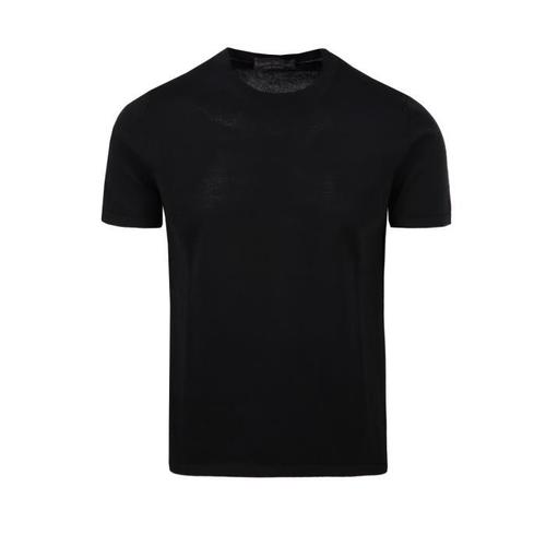 FABRIZIO DEL CARLO 티셔츠 라운드 넥 130 BLACK