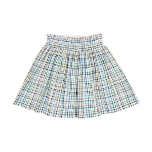 Bonpoint 키즈 바지 NOUMEA` 체크 코튼 skirt