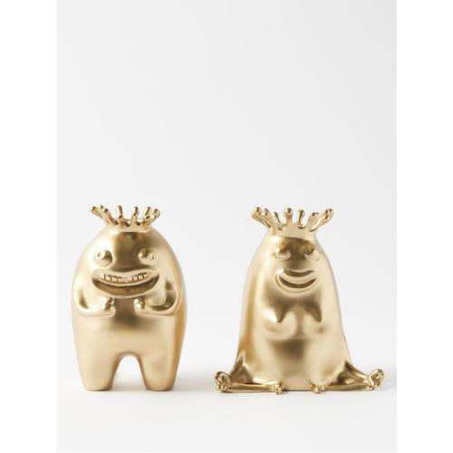 L’Objet 세트 오브 투 X Haas Brothers candlestick holders Gold