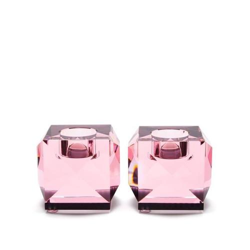 Reflections Copenhagen 세트 오브 투 OPHELIA` 크리스탈 tealight candle holders Pink