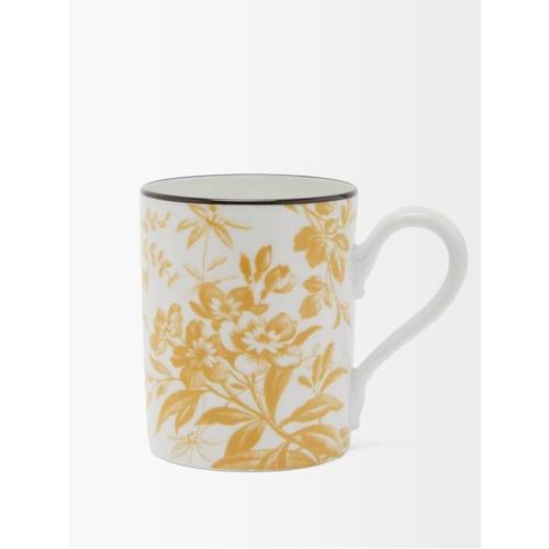 구찌 HERBARIUM` porcelain mug Yellow