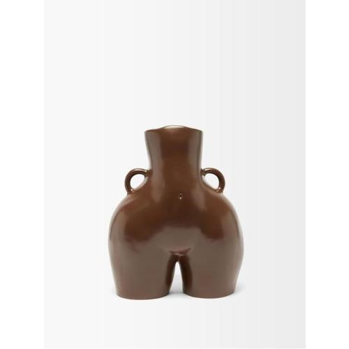 Anissa Kermiche 러브 Handles earthenware vase Brown
