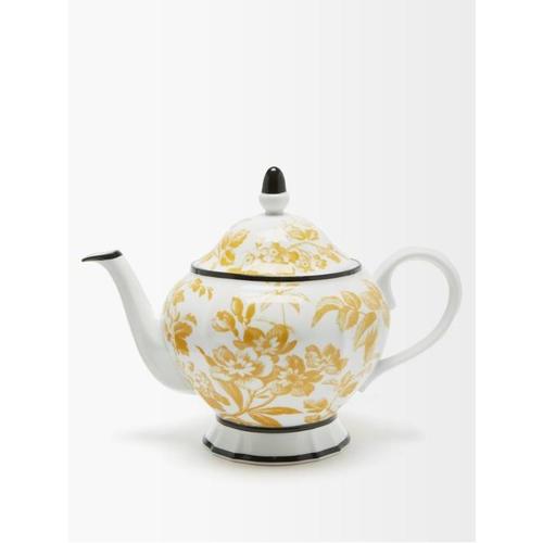 구찌 HERBARIUM` 플로랄 porcelain teapot White