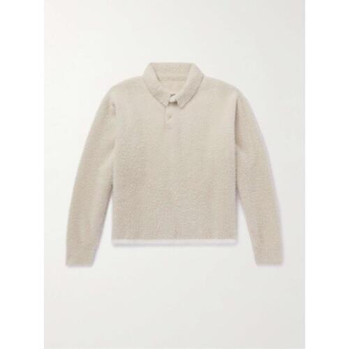 자크뮈스 폴로 NEVE` 브러시드 니트 스웨터 22FW Beige