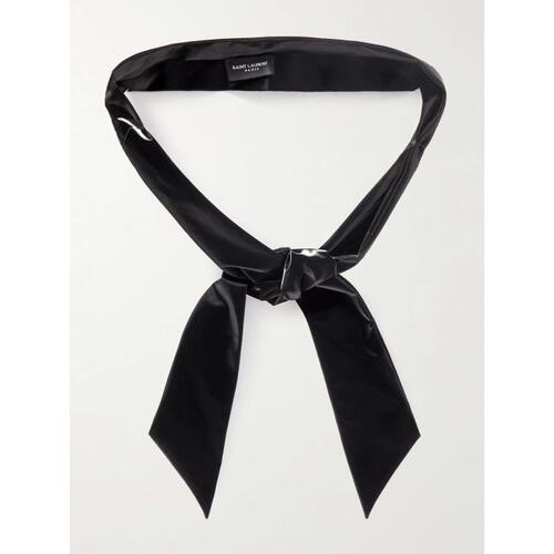 생로랑 블랙 벨벳 이펙트 쉘 Tie,SAINT 22FW Black