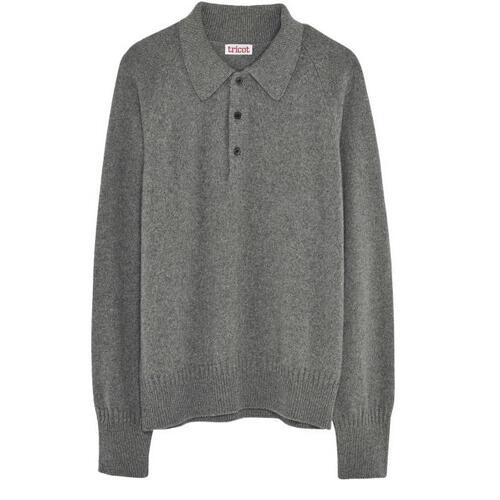 TRI 폴로 셔츠 리사이클 캐시미어 스웨터 22FW grey