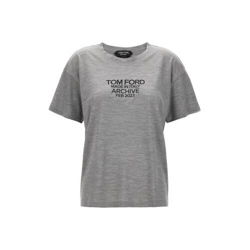 톰포드 티셔츠 로고 프린트 셔츠 [FW23 24] Gray TSJ560FAX835XIGLB