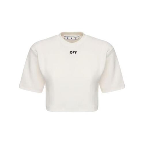오프화이트 티셔츠 코튼 블렌드 져지 셔츠 24SS 72I-3KW011