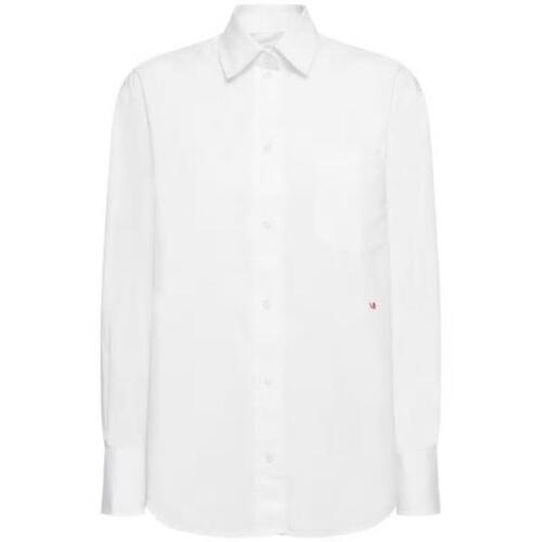 빅토리아베컴 여자셔츠 오버사이즈 코튼 포플린 셔츠 24SS 79I-DKX007_WHITE
