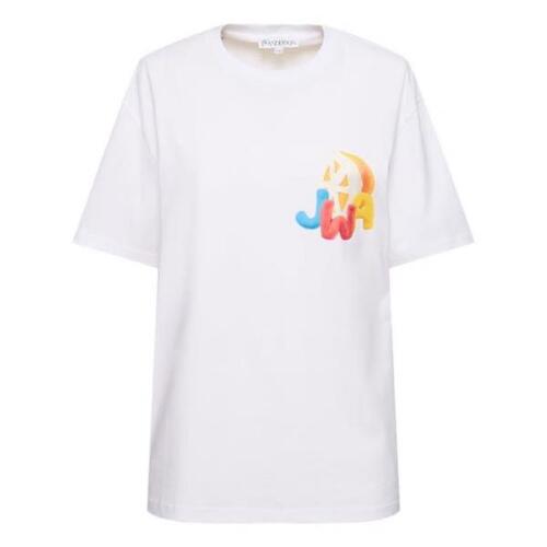 JW앤더슨 티셔츠 JWA` 오렌지 프린트 셔츠 24SS 79I-UMC004