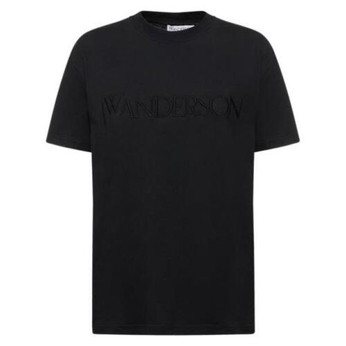 JW앤더슨 티셔츠 자수 로고 져지 셔츠 24SS 79I-WG8037_999