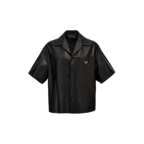프라다 남자셔츠 레더 셔츠 [SS2024] BLACK UPC176SOOO1WDVF0002