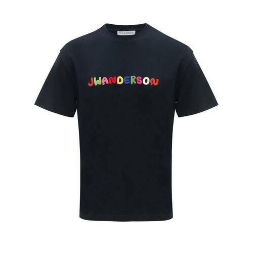 JW앤더슨 티셔츠 로고 자수 24SS JWA9HB36BLU
