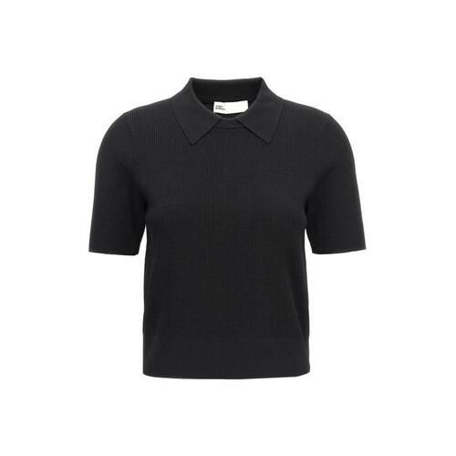 토리버치 여자셔츠 로고 자수 니트 폴로셔츠 [SS2024] BLACK 157411001