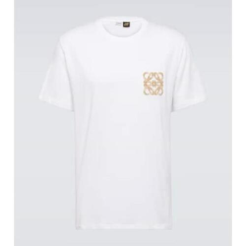 로에베 남자티셔츠 폴라 이비자 아나그램 코튼 져지 셔츠 24SS P00944238