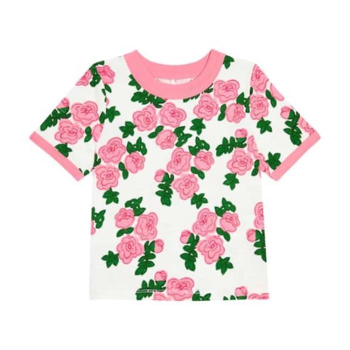 Mini Rodini 티셔츠 로즈 코튼 져지 셔츠 24SS P00888251