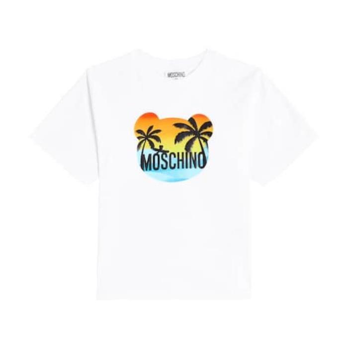 모스키노 티셔츠 프린트 코튼 블렌드 져지 셔츠 24SS P00915601