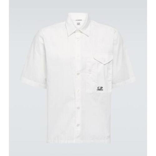 CP컴퍼니 남자셔츠 로고 코튼 포플린 셔츠 24SS P00907592