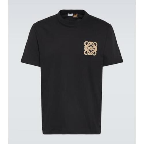 로에베 남자티셔츠 폴라 이비자 아나그램 코튼 져지 셔츠 24SS P00944240