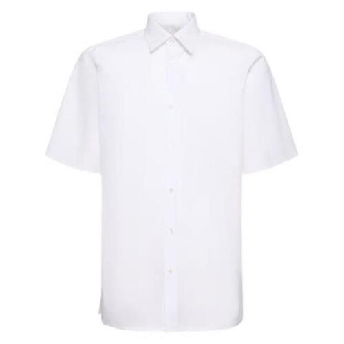메종마르지엘라 남자셔츠 코튼 포플린 숏 셔츠 24SS 78I-L6V009_100