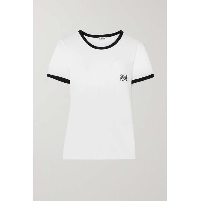 로에베 티셔츠 아나그램 자수 코튼 져지 셔츠 24SS SKU-390020805