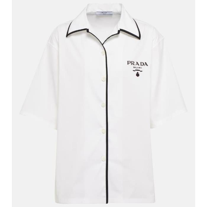 프라다 여자셔츠 코튼 블렌드 셔츠 24SS P00635419
