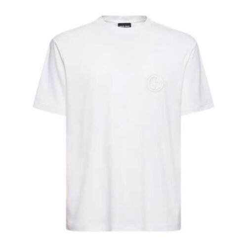 조르지오아르마니 남자티셔츠 로고 자수 코튼 셔츠 24SS 79I-3G8007_U090