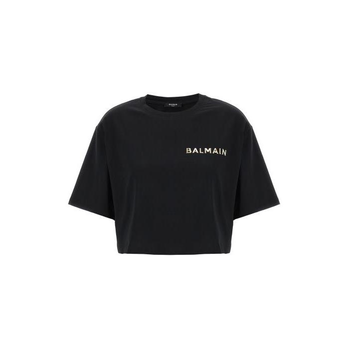 발망 티셔츠 로고 크롭 셔츠 [NEWSEASON] BLACK CF1EE020BC61EAD