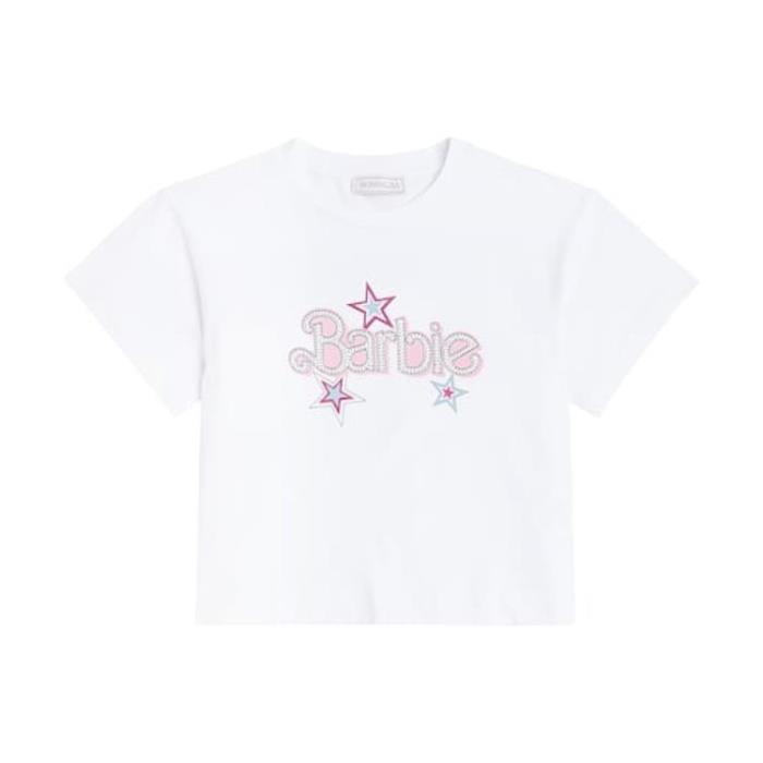 Monnalisa 티셔츠 Barbie® 코튼 블렌드 져지 셔츠 24SS P00933821