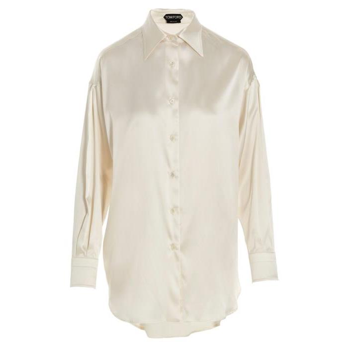 톰포드 여자셔츠 실크 새틴 셔츠 [FW23 24] WHITE CA3211FAX881AW003