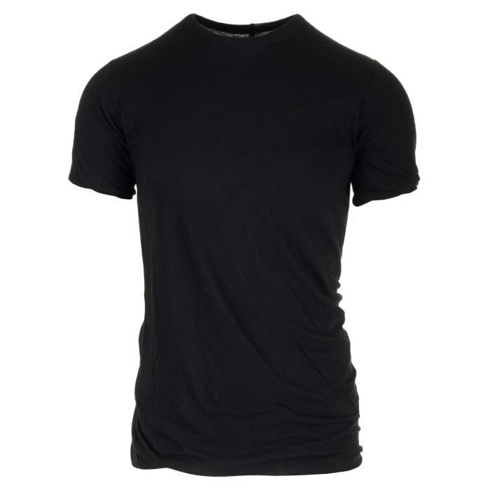 릭오웬스 남자티셔츠 블랙 셔츠 더블 패브릭 24SS RU01D3256 UC09
