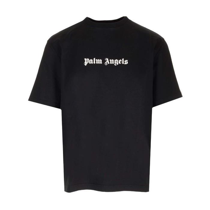 팜엔젤스 남자티셔츠 블랙 셔츠 프론트 로고 24SS PMAA089S24JER0021001