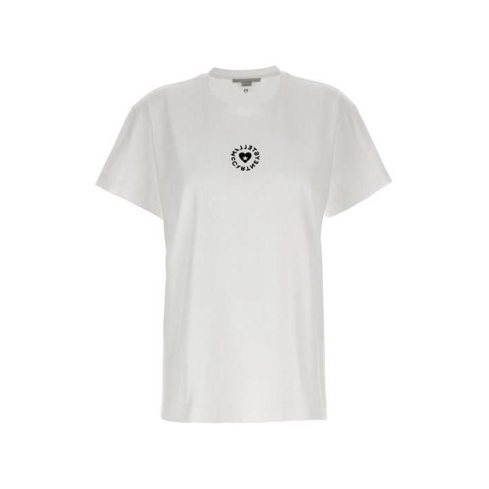 스텔라맥카트니 티셔츠 아이코닉 미니 하트 셔츠 [SS2024] WHITE 6J02733SPY539000