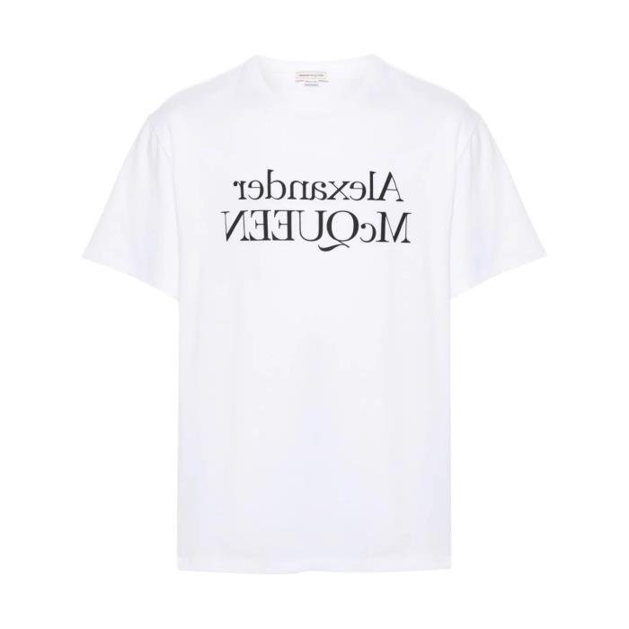 알렉산더맥퀸 남자티셔츠 `Reflected Logo` 프린트 셔츠 24SS 781977QTAAZ 0909 WHITE/BLACK